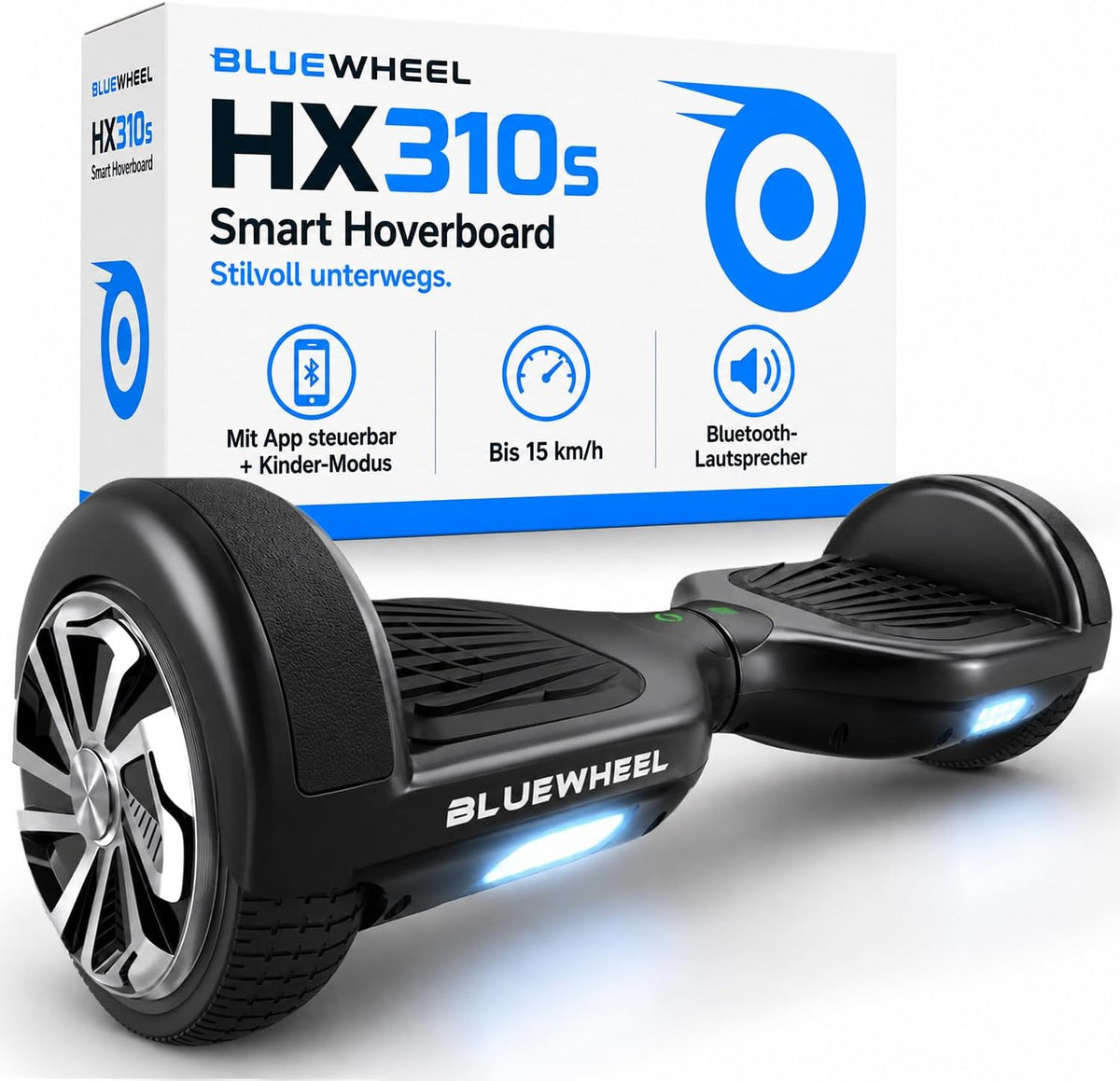 Bluewheel Electromobility, Self-Balancing Scooters, 6,5 Zoll, 700 W, Schwarz/Blau/Weiss