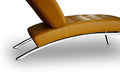 NEUERRAUM, Sofa, Hellbraun, Bauhaus Daybed Chaiselongue Lounge-Sessel Relax Liege Couch, Fuss Edelstahl poliert. Abbildung in Leder (Cognac)