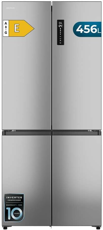 Cecotec, Kühl-Gefrierkombination, Grau, Kühlschrank 4 Türen Bolero CoolMarket 4D 456 SBI Inox E
