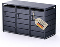 RS Trade, Mülltonnenbox, 120 L, 240 L, Anthrazit, 3er für & Mülltonnen, abschliessbares wetterfestes Mülltonnenhaus