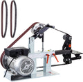 VEVOR, Bandschleifer, 5,08x208,28 cm, 1500 W, Weiss/Grau, Bandschleifmaschine, Riemengrösse, Konstante Geschwindigkeit 2800 r / min mit verschiedenen