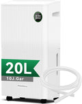 PHILODECO, Luftentfeuchter, 20 L, 39dB, 150m, 1M, Weiss, elektrisch, Entfeuchter elektrisch für Keller, mit Timer