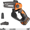 WORX, Kettensäge, 20 V, Grau, Akku Mini WG324E.1, inkl. Verlängerungsstange