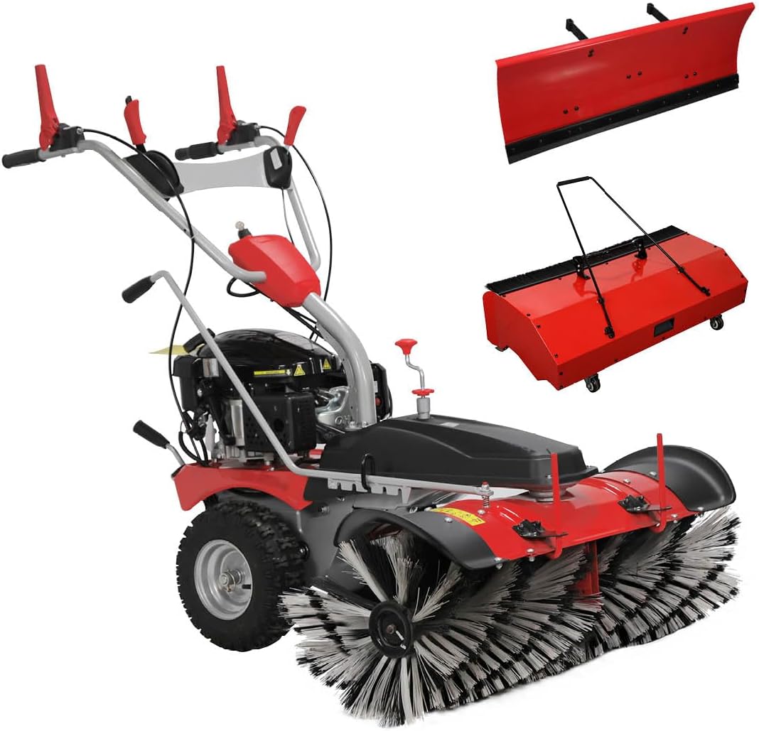 BRAST, Schneefräse, Grau/Rot, Kehrmaschine Benzin