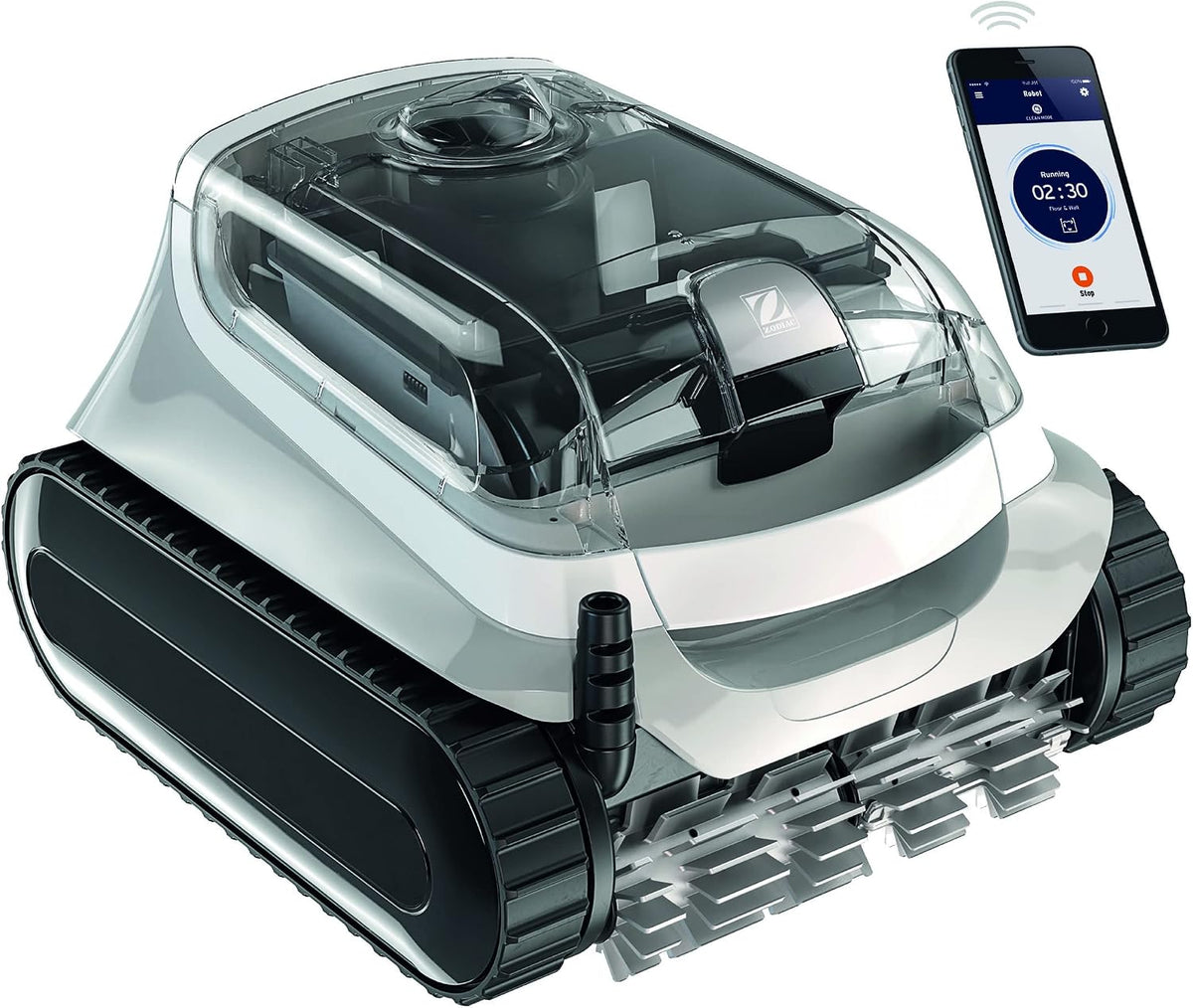 Zodiac, Poolroboter, 18 m, Grau, Automatischer 30 XA iQ, bis 12x6 m, reinigt Boden, Wände und Wasserlinie. App-Steuerung. Zyklontechnologie und