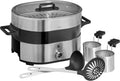 WMF, Elektrische Hot Pots, 1700 W, 3,6 l, Grau, Lono Hot Pot & Dampfgarer elektrisch, chinesisches Fondue für 6 Personen