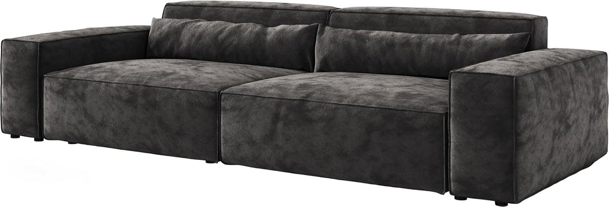 DELIFE, Sofa, 270x130 cm, Schwarz, Big- Sirpio XL Mikrofaser