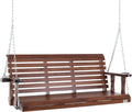 VEVOR, Schaukelstuhl, 150 cm, 400 kg, Braun, Veranda-Schaukel aus Holz, Terrassenbank-Schaukel für Hof und Garten