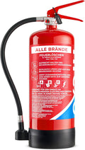Firexo, Feuerlöscher, 6 Liter, Rot/Weiss, Alle Feuerarten, Mehrzweck- für Haushalt, Küche, Grill, Heimgebrauch