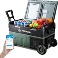 AAOBOSI, Kühlschrank, 30 L, Grau/Schwarz, Kompressor Kühlbox, Dual Zone, Camping mit APP