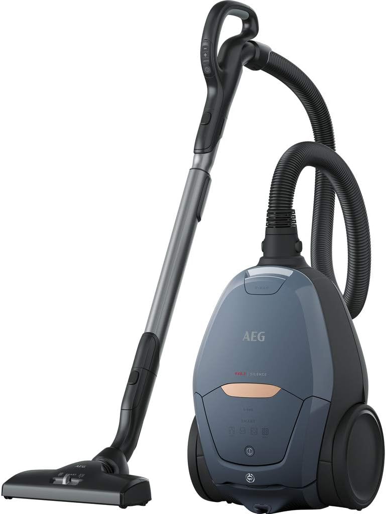AEG, Staubsauger, 12 m, 5DB, Blau, VX82-1- mit Beutel / XL-Softräder / 600 Watt / Zusatzdüsen