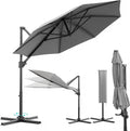 Devoko, Sonnenschirme, 300 cm, Grau, Ampelschirm, Sonnenschirm für Garten & Terrasse, Gartenschirm mit UV-Schutz 30+