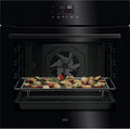 AEG, Backofen, Schwarz/Grau, 5 Einbau, Ringheissluft, Pyrolyse-Selbstreinigung, TU5PB40WPK